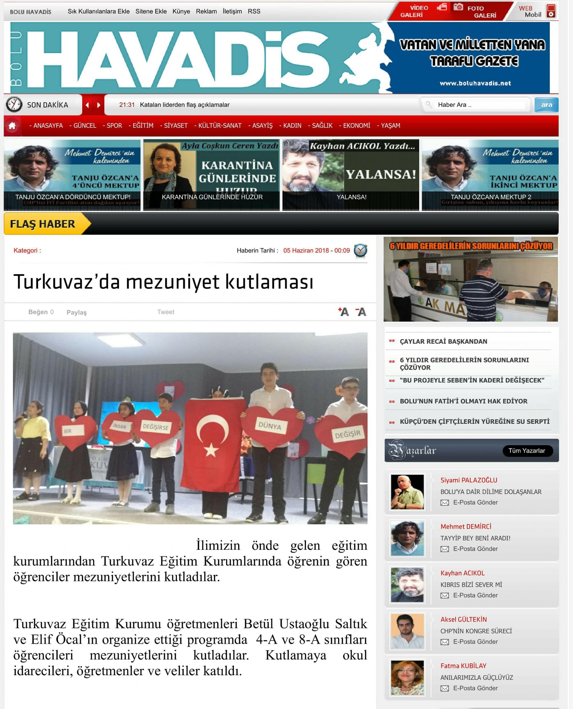 Turkuvaz'da Mezuniyet Kutlamas