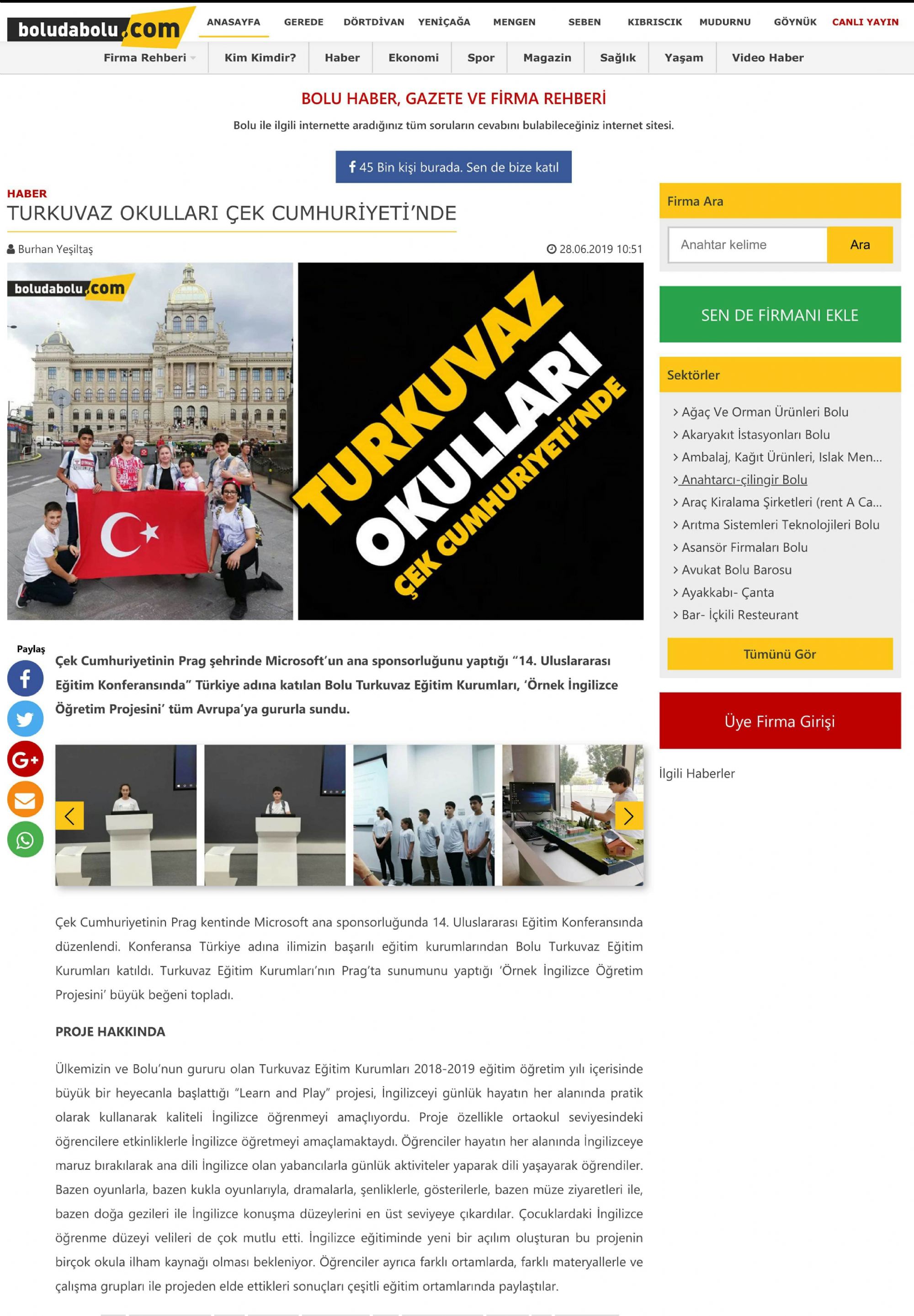 Turkuvaz Okullar ek Cumhuriyeti'nde